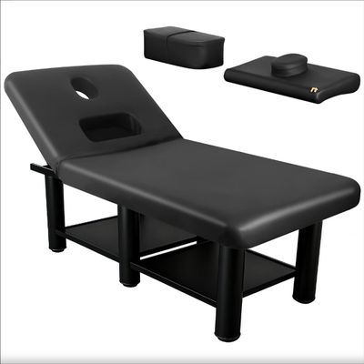 Professional Massage Bed Adjustable Backrest Detachable Headrest Physical Therapy Table with Removable Chest Cushions Hydrotherapy Suitable for Beauty Centers Massage Parlors and Tattoo Studios Black