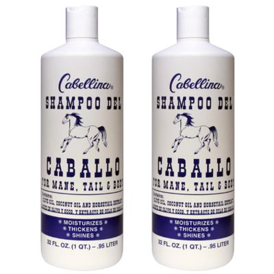 Cabellina Shampoo Del Caballo, with Horsetail Plant Extract, Provides Volume and Shine to Your Hair, 32 FL Oz, 2-Pack