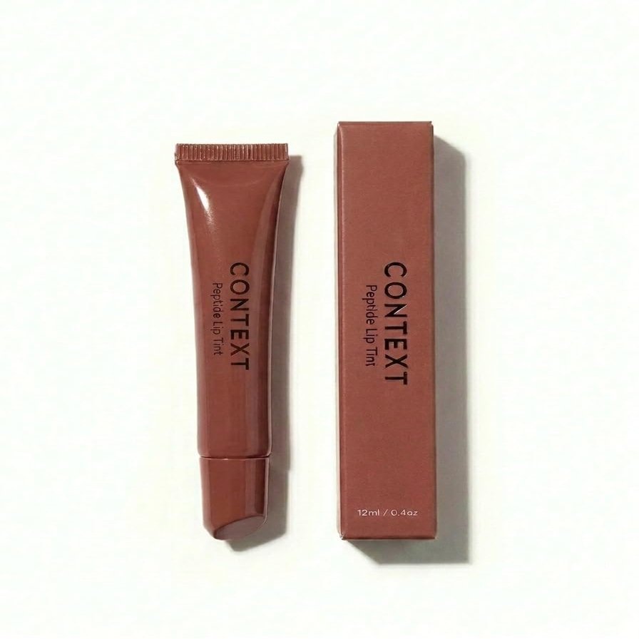 CONTEXT SKIN Lip Peptide Tint Hydrating Peptide Lip Tint with Shea Butter, Buildable Long Lasting Color, Smooth Plumping & Transfer Proof Soft Natural Lip Glow (Mocha Mist)