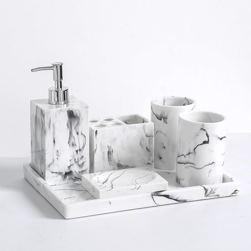 Nordic Marble Bathroom Set Six-piece Toiletry