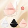 24 Pcs Triangle Powder Puff, Face Soft Triangle Makeup Puff, Reusable Velour Makeup Sponge, Blending Sponge for Loose Powder Setting Foundation Eyes Contouring, Beauty Makeup Tools (3 colors) view 2