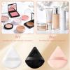 24 Pcs Triangle Powder Puff, Face Soft Triangle Makeup Puff, Reusable Velour Makeup Sponge, Blending Sponge for Loose Powder Setting Foundation Eyes Contouring, Beauty Makeup Tools (3 colors) view 4