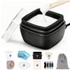 Nose Wax Kit Men, Nose Ear Hair Waxing Kit 120g Wax, 65 Sticks, 2 Silicone Pots, Nose Ear Hair Removal Kit, USB Fast Heat, Smart Constant Temp, Multi-Accessories, Black view 1