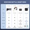 Nose Wax Kit Men, Nose Ear Hair Waxing Kit 120g Wax, 65 Sticks, 2 Silicone Pots, Nose Ear Hair Removal Kit, USB Fast Heat, Smart Constant Temp, Multi-Accessories, Black view 3