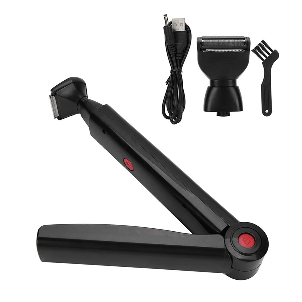 2 in 1 Back Shavers for Men Long Handle, Multifunctional Self-Service Electric Hair Shavers with Adjustable Handle 180 Degree for and Body Hair Grooming