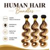 Biliisyff Human Hair Bundles P4/613 Body Wave Brown & Blonde 30 32 34" view 3
