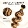 Biliisyff Human Hair Bundles P4/613 Body Wave Brown & Blonde 30 32 34" view 4