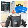 Wokaar Nose Wax Kit for Eyebrow and Ear Hair | 100gWax, 50 Face Waxing Sticks | USB-C(5V/2A) Wax Warmer | Hair Removal Kit for Men & Women | 15 Pre/Post Wipes, Ear and Mustache Guards & Earplug view 1