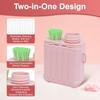 Bindvoew Ear Piercing Cleaner Kit with 240pcs Disposable Ear Piercing Cleaner Floss, Skin-Friendly Paper Portable Piercing Aftercare System100 pcs Cotton Swabs for Men Women (Pink) view 3