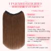 Rich Choices Human Wire Hair Extensions for Women Remy Wire Extension Invisible Wire Hairpiece Clip in One Piece Hairpiece Upgrade Adds Weight 80g 16 Inch #4 Medium Brown view 3