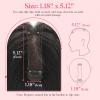 SEGO Pro 10 Inches Human Hair Topper with Mild Thinning, Long Narrow Breathable Lace Base Hair Topper with Hand-Tied, 1.18"x5.12" for Part Line Coverage, #1B Natural Black, Curtain Bangs view 3