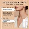 Collagen Peptides Neck Cream Fullerene Anti-Aging Neck Skincare Moisturizer for Firming, Wrinkle Reduction & Tightening, Day & Night Use,3pcs view 4