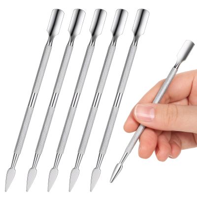 5 Pcs Dual-Sided Cuticle Pusher Set Nail Pusher and Remover Tool