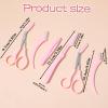 6 PCS Pink Eyebrow Scissors Set with Comb, 3 Styles for Women, Eyebrow Trimming and Shaping Tools view 2