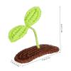 CIMAXIC 5pcs Cute Grass Claw Clips, Yarn Bean Sprout Shape Hairpins - Versatile and Gentle on Hair for Everyday Use and Special Occasions view 2