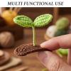 CIMAXIC 5pcs Cute Grass Claw Clips, Yarn Bean Sprout Shape Hairpins - Versatile and Gentle on Hair for Everyday Use and Special Occasions view 3