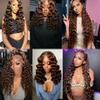 #4 Brown Bundles Human Hair Loose Deep Wave Bundles Human Hair 28 30 32 Inch FuivJuix Unprocessed Brazilian Virgin Hair Dark Brown Loose Wave Human Hair Bundle Hair Extensions 3 Bundle 150 Gram view 2