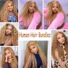 AiPliantfis 30 Inch #27 Blonde Water Wave Bundles Human Hair 1 Bundle 100 Gram Per Bundle Unprocessed Brazilian Virgin Remy Hair Honey Blonde Color Water Wave Bundle Human Hair Weave Extenions view 2