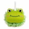 Cute Turtle Bath Pouf, PE Mesh Shower Loofah Sponge with Hanging Loop, Soft Lather Body Scrubber for Bath, Shower, Bathroom Use, 1 Pack (Little Frog) view 1