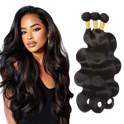 AiPliantfis 22 22 22 Inch Body Wave Bundles Human Hair 3 Bundles 50 Gram Per Bundle Unprocessed Brazilian Virgin Remy Hair #1B Nature Black Color Body Wave Bundle Human Hair Weave Extenions