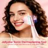 Dermaplane Razor for Women Face, Sonic Dermaplaning Tool for Smooth Skin- with LED Light & 3 Speeds, Rechargeable, 8 Refill Blades & 2 Exfoliating Heads-Removing Peach Fuzz, Facial Hair and Dead Skin view 4