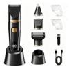 3 in 1 Multifunctional Dual-Head Body Hair Trimmer for Men, IPX7 Waterproof Groin & Body Hair Groomer, Rechargeable Body Electric Shaver Razor (Black) view 1