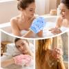 2PCS Exfoliating Mitt for Body, Dual-Sided Loofah Gloves Exfoliating Body Scrubber, Shower Loofah Sponge for Dead Skin Remover Travel Skin Care and Cleansing view 3