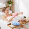 2PCS Exfoliating Mitt for Body, Dual-Sided Loofah Gloves Exfoliating Body Scrubber, Shower Loofah Sponge for Dead Skin Remover Travel Skin Care and Cleansing view 4