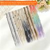 BONNYWAY Clip in Braid Hair Extensions 20" 2PCS Color Grey Mixed view 4