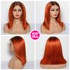 CYSDRH Ombre Ginger Bob Wig Human Hair 180% Density 13x4 HD Lace Frontal Glueless Bob Wigs for Women Pre Cut Pre Plucked 100% Unprocessed Virgin Human Hair - 10 Inch T4/#350 Color Bob Wig view 2