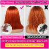 CYSDRH Ombre Ginger Bob Wig Human Hair 180% Density 13x4 HD Lace Frontal Glueless Bob Wigs for Women Pre Cut Pre Plucked 100% Unprocessed Virgin Human Hair - 10 Inch T4/#350 Color Bob Wig view 3