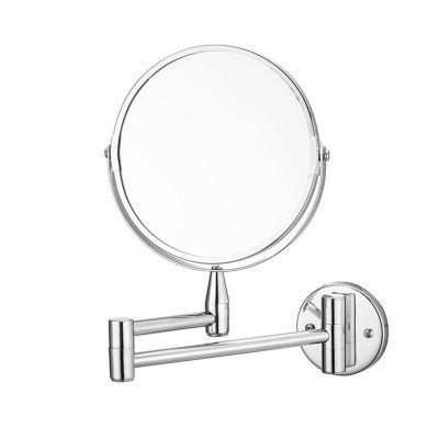 SNPMIRCCY European Style Bathroom Makeup Mirror Folding Retractable Wall-Mounted Beauty Mirror Double-Sided High-Definition Beauty Vanity Mirror Without Punching Mirror(TQ-50117 7 3())