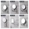 SNPMIRCCY European Style Bathroom Makeup Mirror Folding Retractable Wall-Mounted Beauty Mirror Double-Sided High-Definition Beauty Vanity Mirror Without Punching Mirror(TQ-50117 7 3()) view 2