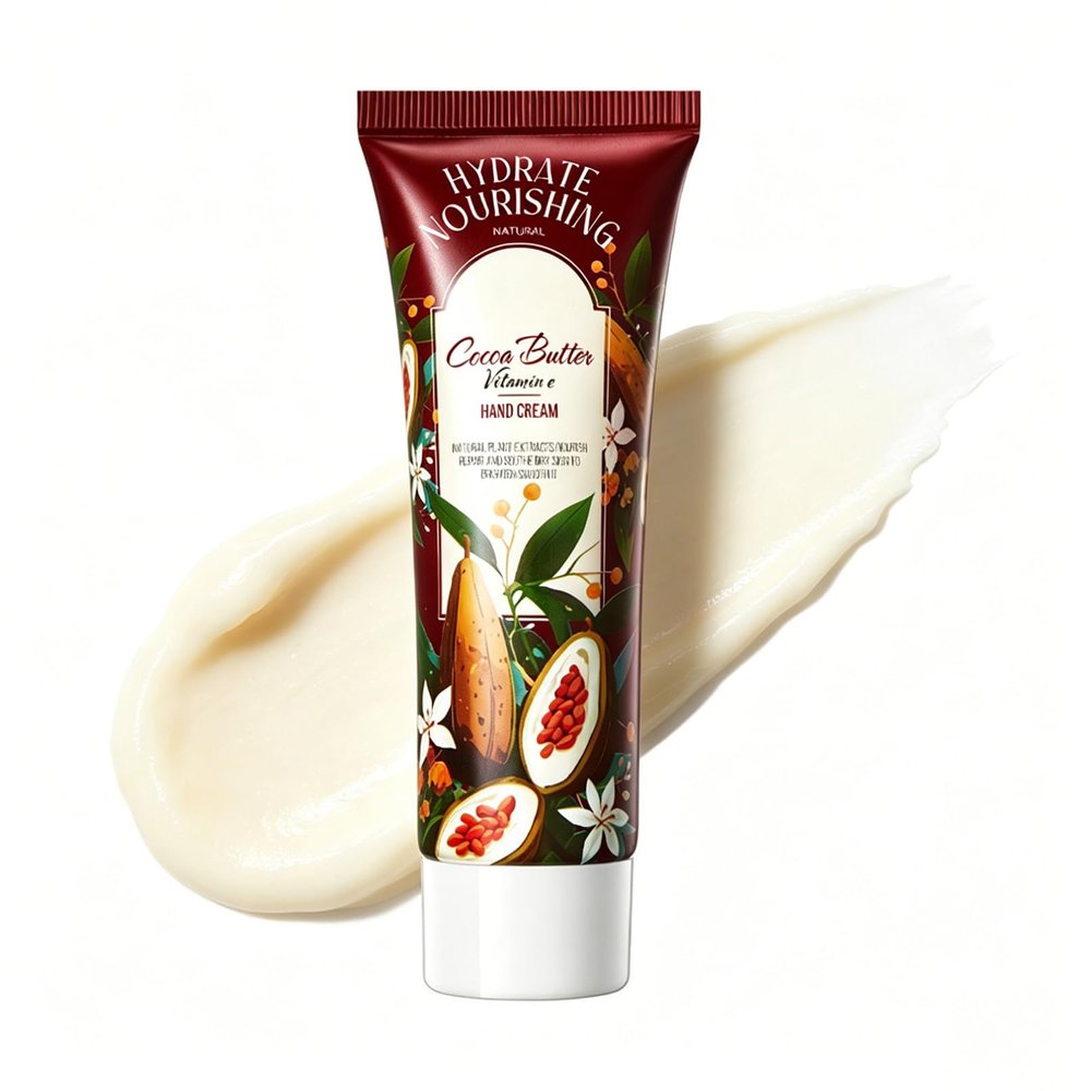TiaoBug 2-Pack Hand Hydrating Cream Enriched with Nut Oil, for Dry Skin, Light Daily Lotion Cocoa Butter One Size