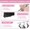 Feather Crochet Human Hair 16 Inch 120g Burmese Curly Crochet Human Hair Knotless Pre-Separated Burmese Curly Human Hair Bundles Extensions Natural Color view 3