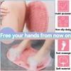 Shower Foot Scrubber Mat with Suction Cup, 2026 New Back Washer Exfoliating Pad for Men and Women, Wall Mounted Bath Wash Pad Foot Scrubber in Shower, Silicone Shower Foot and Back Scrubber (Yellow) view 2