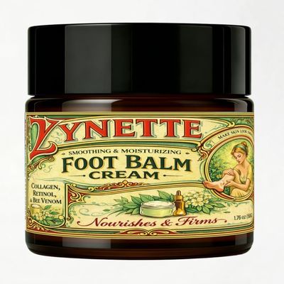 Bee Venom Foot Balm Cream Smoothing Moisturizing Collagen Retinol Deep Hydration Green Gold 1.76 Oz 1 Pack