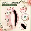Mahjong Knotted Headband & Hair Ties Set - Sparkling Mahjong & Rhinestone Decorations, Non-Slip Comfort Fit, Funny Perfect for Parties/Travel/Daily Use - Gift for Mahjong Lovers view 4