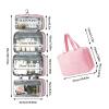 KELINFONG Toiletry Travel Bag, Lightweight Water-Resistant 4 Compartment Large Toiletry Bag for Women with Hanging Hook,Portable Full-Size Mens Toiletry Bag for Vacation,Cosmetic,Accessories,Shampoo view 2