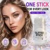 Colorful White Body Glitter Stick,Sparkling Face Hair Glitter Makeup for Women,Waterproof Holographic Mermaid Sequins Face Paint Gel Kit for Carnival Singer Concert Festival Rave Outfit Accessories view 2