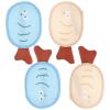 SOESFOUFU 4PCS Soap Foaming Net: Dual Sided Exfoliating Pouch for Thick Lather Cute Fish Soap Saver Loofah Sleeve for Gentle Body Skin Cleansing view 1