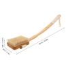 VINTORKY Bamboo Back Scrubber for Shower, Curved Long Handle Bath Back Brush, Body Exfoliator Washer for Bathroom Spa, Shower Scrubber Brush view 2