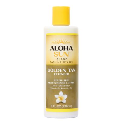 Aloha Sun Golden Tan Extender After-Sun Moisturizing Lotion, Tan-Preserving Body Lotion with Aloe Vera, Shea Butter, Rose Hip Oil & Vitamin E, Hydrating Post-Sun Care for Long-Lasting Glow, 8 fl oz