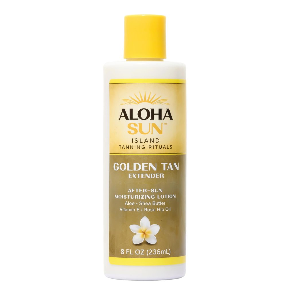 Aloha Sun Golden Tan Extender After-Sun Moisturizing Lotion, Tan-Preserving Body Lotion with Aloe Vera, Shea Butter, Rose Hip Oil & Vitamin E, Hydrating Post-Sun Care for Long-Lasting Glow, 8 fl oz