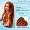 Fridnae Human Braiding Hair For Boho Braids 24 Inch Ginger Deep Curly Bulk view 2