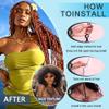 Fridnae Human Braiding Hair For Boho Braids 24 Inch Ginger Deep Curly Bulk view 3