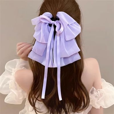 KLFBZAZ French gentle with scrunchies show face small back of the plate hair clips shark clip accessories