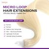 Veslyn Micro Bead Hair Extensions Human Hair Micro Link Extensions Blonde view 2