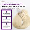 Veslyn Micro Bead Hair Extensions Human Hair Micro Link Extensions Blonde view 4
