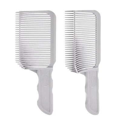 Fresiq 2pcs Professional Barber Fading Comb Set - Blending Clipper Hair Cutting Comb With Arc Design For Precise Hair Fades